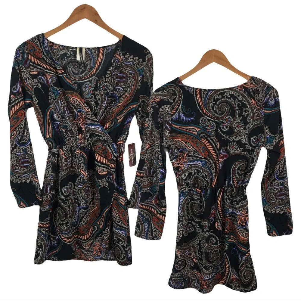 NWT Peppermint Boutique Paisley Boho Dress S